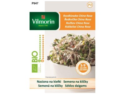 Vilmorin BIO Reďkev na klíčky CHINA ROSE 10g