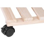 Podstavec Strend Pro, 30x30x7 cm, pod kvetináč, na kolieskach, posuvný, stojan, max. 50 kg, drevo