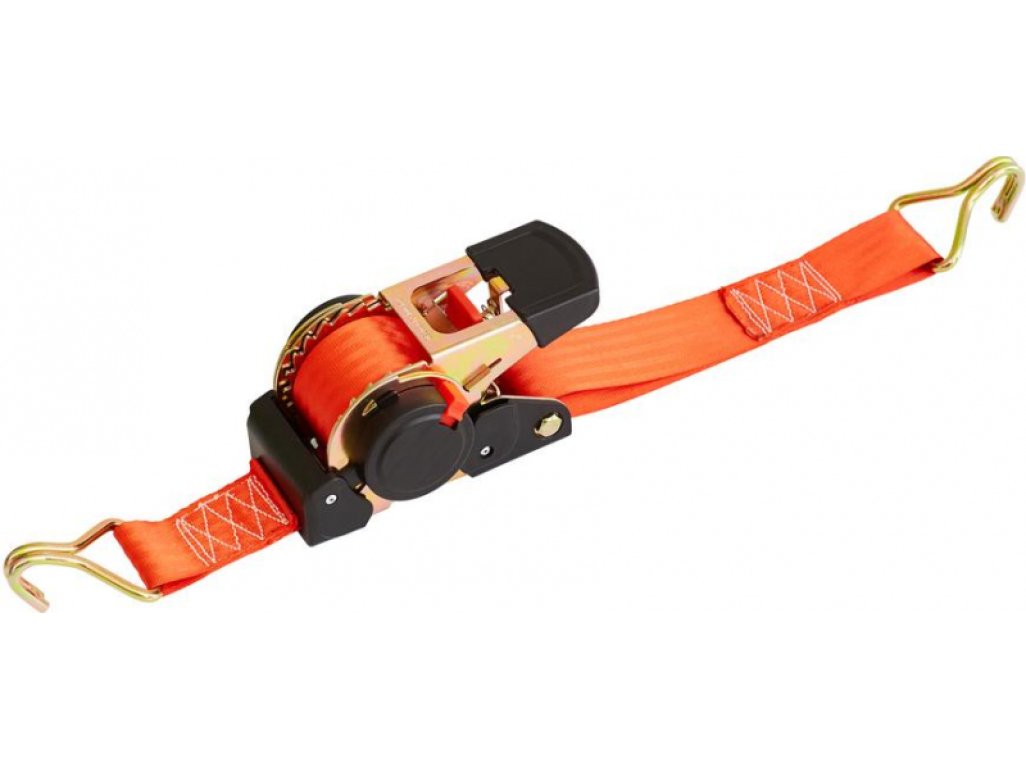 Popruh upínací Strend Pro, samonavíjací pás s račňou, 50 mm, L-4,5 m, max. 1500 kg