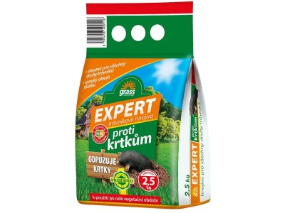 EXPERT TRÁVNIKOVÉ HNOJIVO PROTI KRTOM-2,5 kg