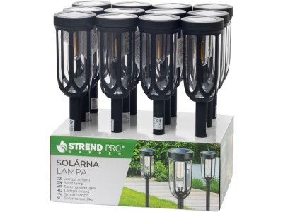 Lampa Strend Pro Garden Elis, solárna, čierna, LED, 7,5x42 cm