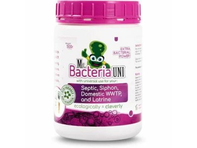 Aktivátor Mr.Bacteria UNI 4v1, do septiku, sifónu, ČOV a latríny, 500 g