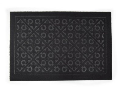 Rohož 40x60 cm guma+textil čierna ORNAMENT bezokrajová