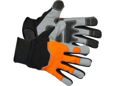 Rukavice Strend Pro Arvilo High Vision, textil/koža s reflexnými prvkami, veľkosť 09/L