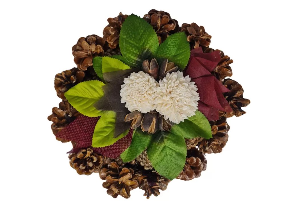 Veniec ŠIŠKOVÝ zdobený MIX 25cm