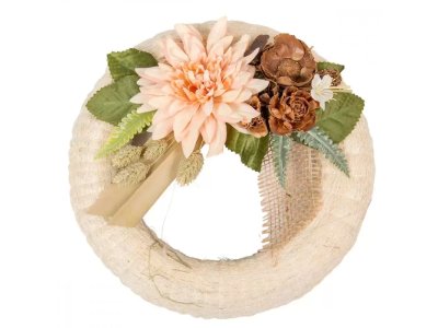 Venček SISAL biely 25cm MIX