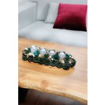 Ikebana MagicHome Vianoce, adventná, zelená, 45x15x9 cm