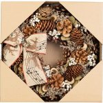 Veniec MagicHome Vianoce, prírodný, závesný, s mašľou, 30 cm