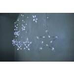 Reťaz MagicHome Vianoce Curtain, 138x LED studená biela, s hviezdami, 230V, 8 funkcií, osvetlenie, L-220x60/90 cm