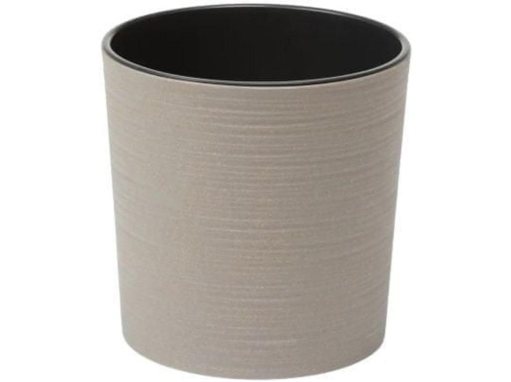 Kvetináč plastový, priemer 250mm, Malwa, DLUTO, siví, výška 260mm