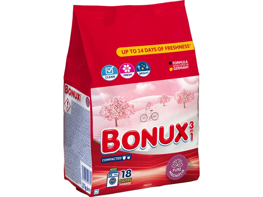 Bonux prací prášok Color Pure Magnolia 18 PD 1,17 kg