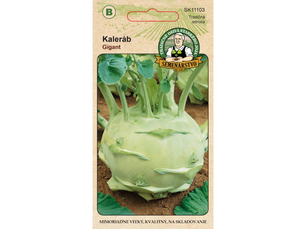 Kaleráb neskorý biely GIGANT 1,5g Tradičné osivá