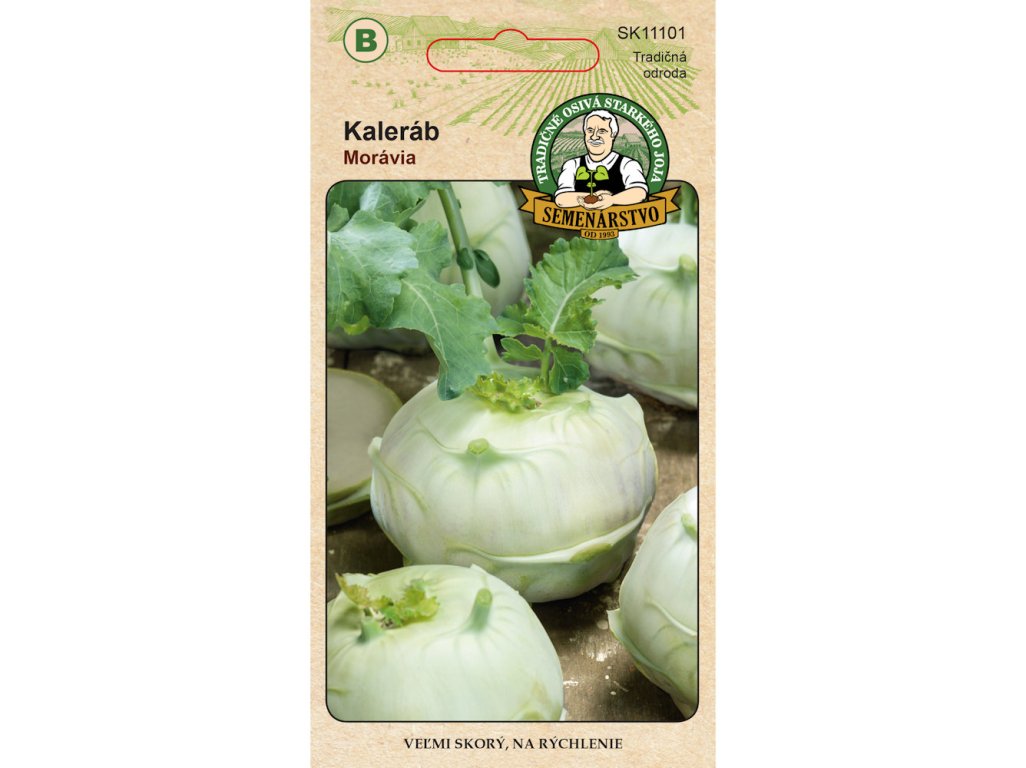 Kaleráb skorý biely MORAVIA 1,5g Tradičné osivá