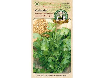 Koriander AMERICAN LONG STANDING 2g Tradičné osivá