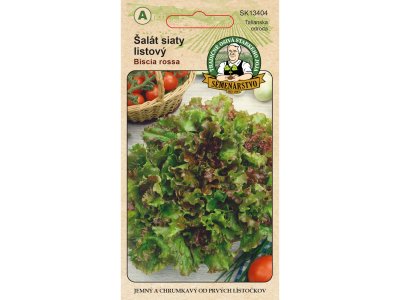 Šalát listový BISCIA ROSSA 1g Tradičné osivá