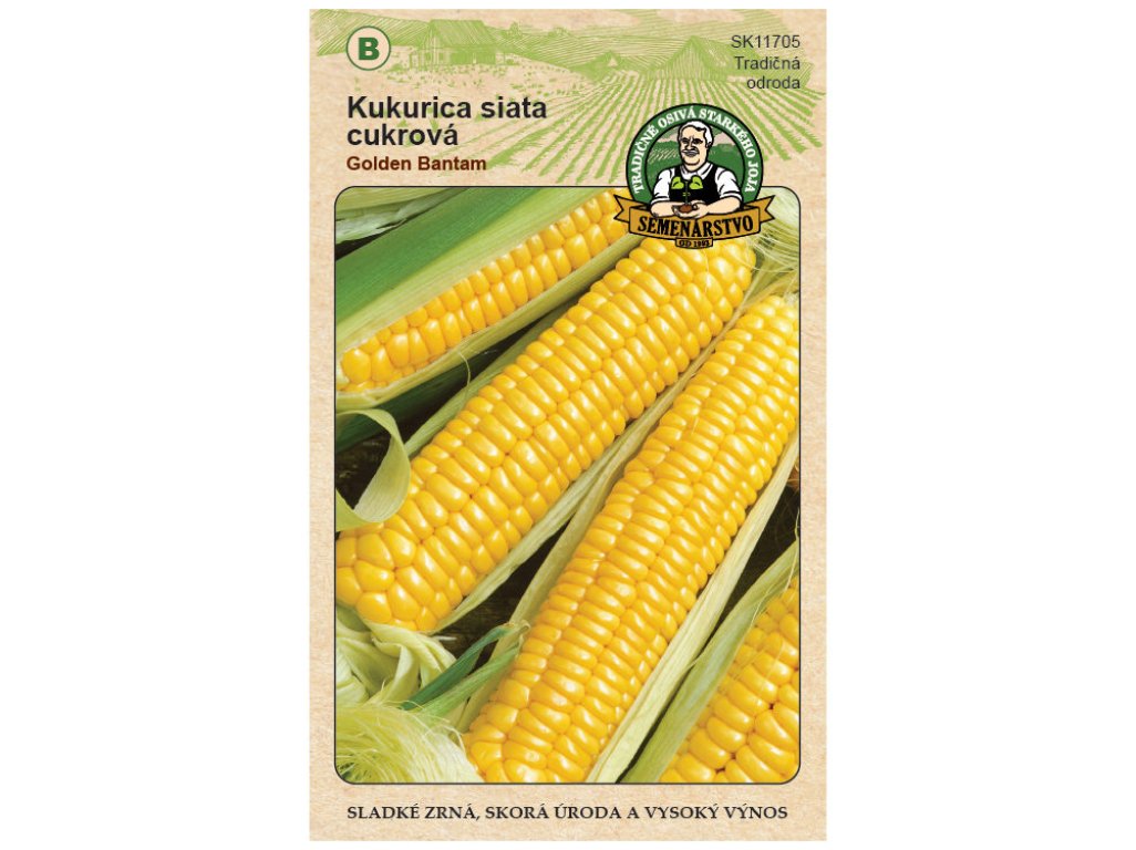Kukurica siata cukrová GOLDEN BANTAM 15g Tradičné osivá