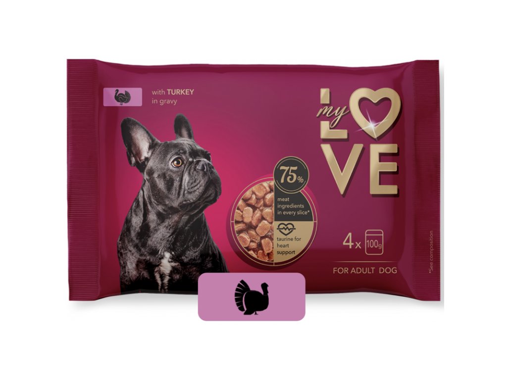 My Love SET kapsičky pre psov s morkou v omáčke 4x100g