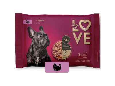 My Love SET kapsičky pre psov s morkou v omáčke 4x100g