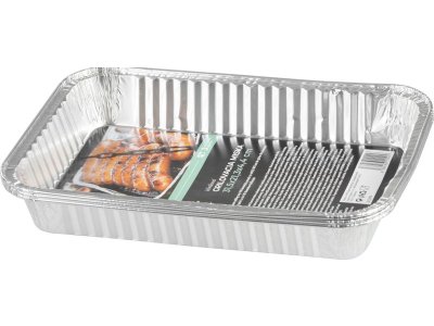 Miska MagicHome, 31,5x21,3x4,4 cm, grilovacia, 3 ks, Alu